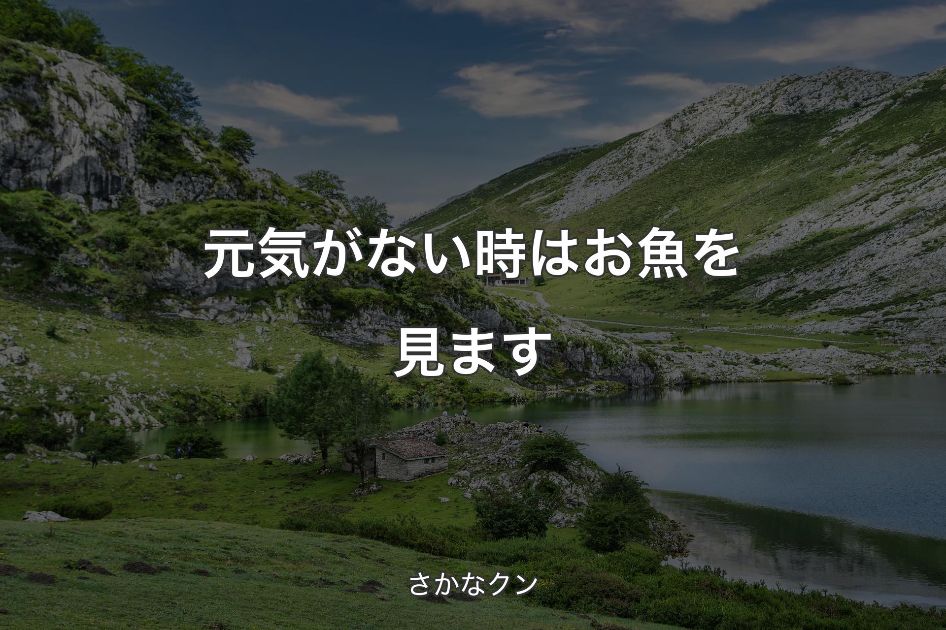 【背景1】元気がない時はお魚を見ます - さかなクン