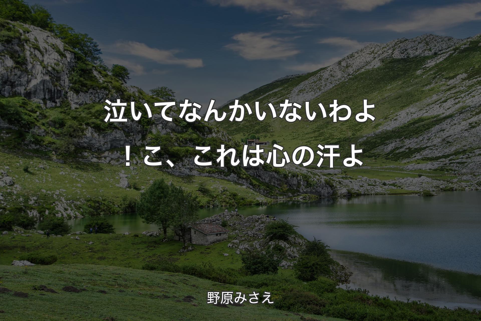 【背景1】泣いてなんかいないわよ！こ、これは心の汗よ - 野原みさえ