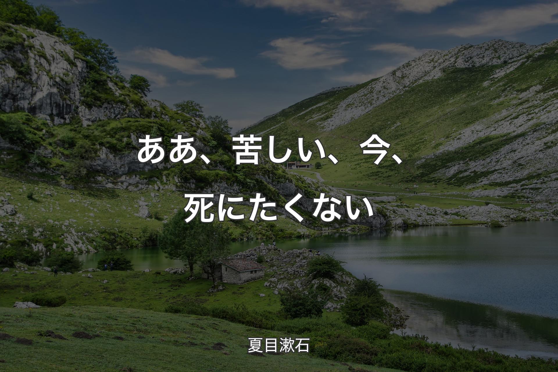 【背景1】ああ、苦しい、今、死にたくない - 夏目漱石
