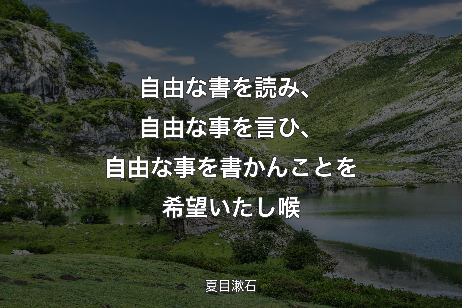 【背景1】自由な書を読み、自由な事を言ひ、自由な事を書かんことを希望いたし喉 - 夏目漱石