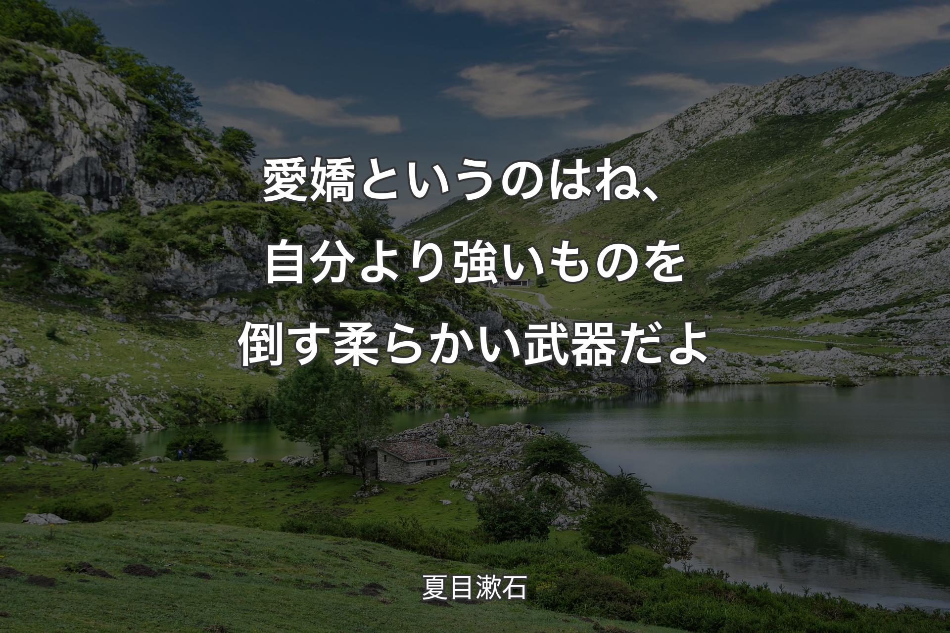 【背景1】愛嬌というのはね、自分より強いものを倒す柔らかい武器だよ - 夏目漱石